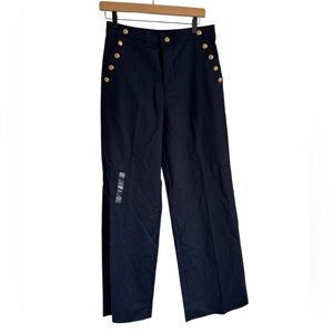 Lauren by Ralph Lauren Navy Blue Wide Leg Pull On Sailor Pants NWT Women’s 6